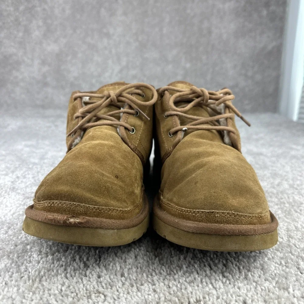 UGG Neumel Chukka Boots Men's Size 12 Chestnut/Brown Suede, Wool Blend Inner‎